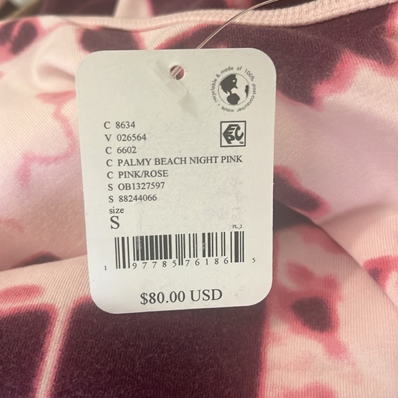 NWT FP Movement Hot Shot Printed Onesie - Palmy Beach Night Pink - Picture 8 of 9
